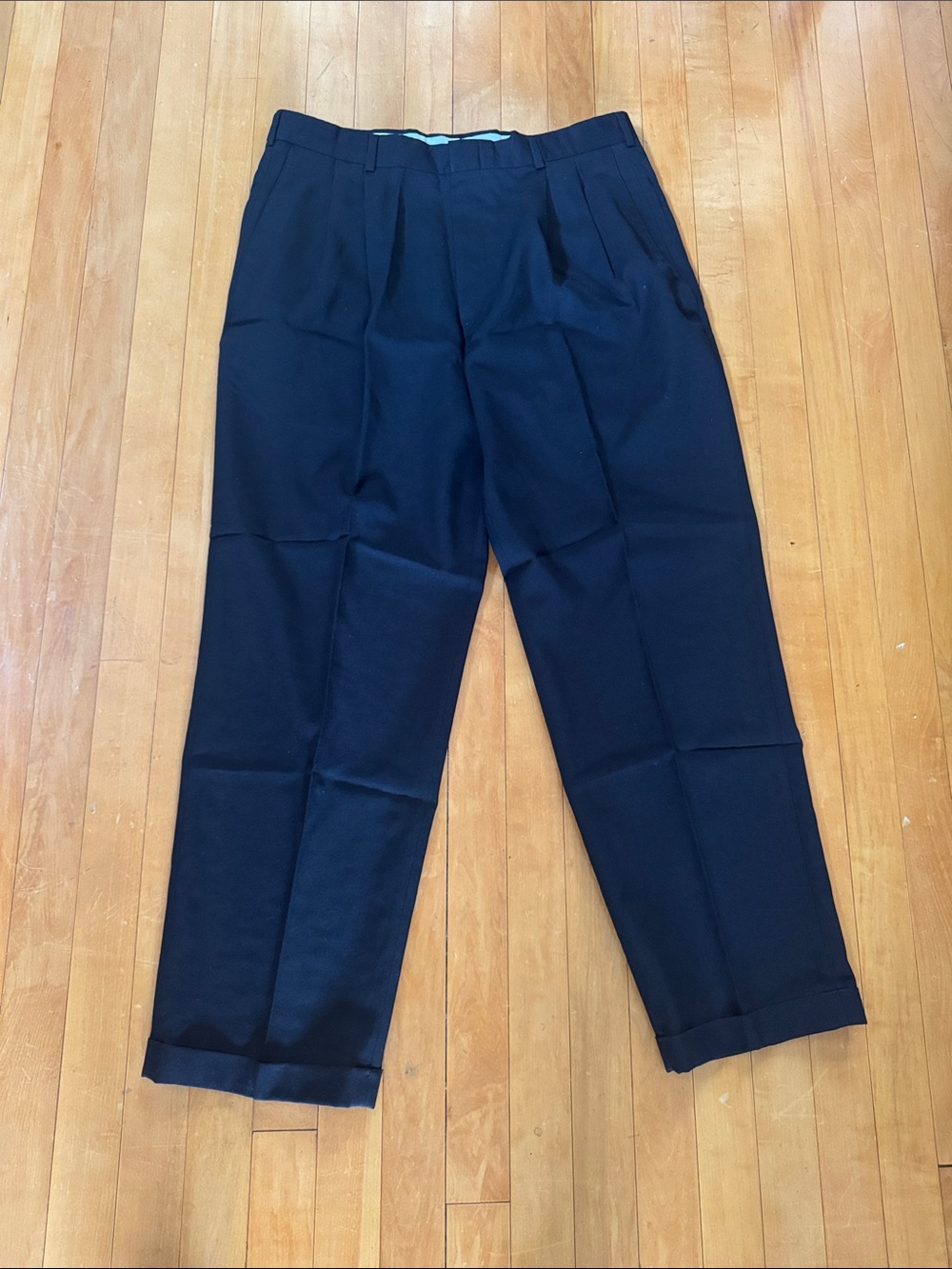 Slates Men's Classic Pleated Dress Pants - Black men’s 36x30